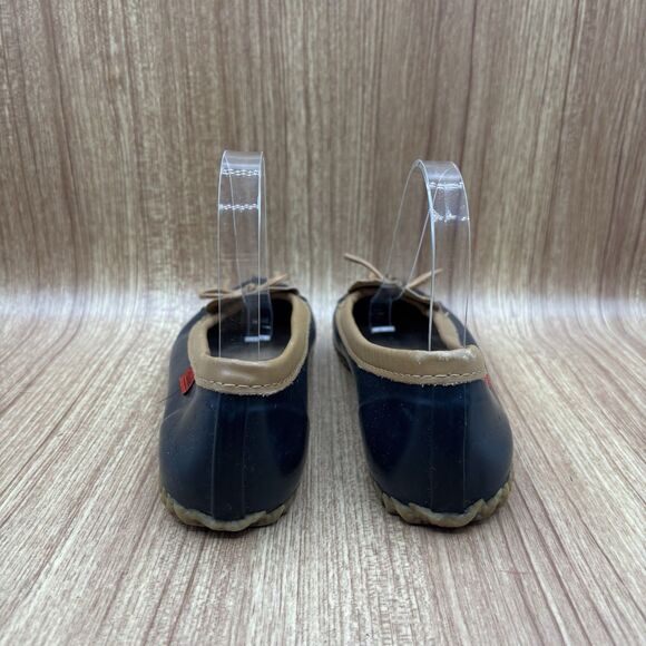 CHOOKA Women's size 7 Black Duck Skimmer Rubber Boat Rain Slip on Shoes - Picture 4 of 8